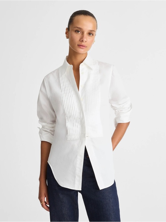 Madewell Tops - Madewell Cutaway Tuxedo Shirt in Poplin in White Size XL